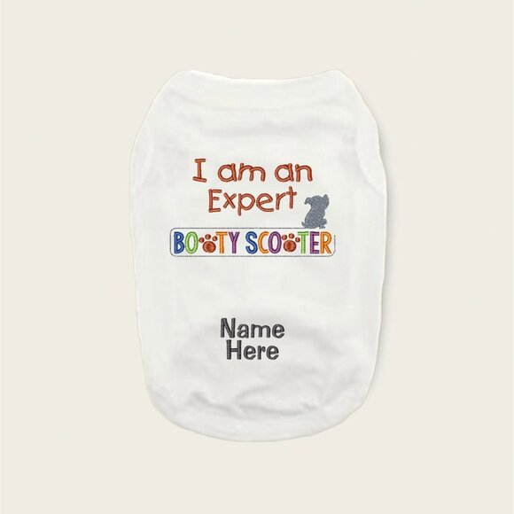 Custom funny dog shirt, booty scooter - Picture 1 of 7